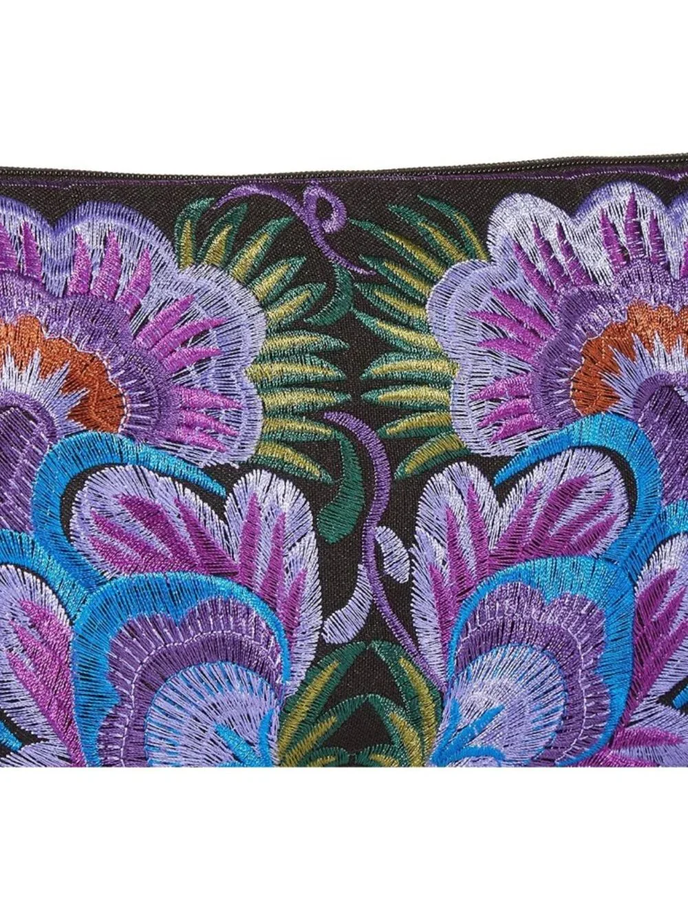 Floral Embroidered Boho Clutch | Handmade Ethnic Flower Wristlet Purse